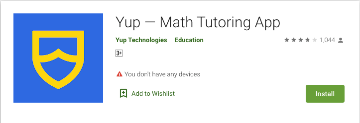 Yup- Math Tutor App