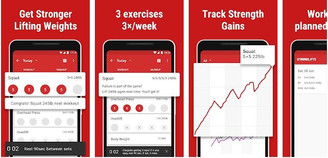 StrongLifts 5*5 Workout Gym Log and Personal Trainer