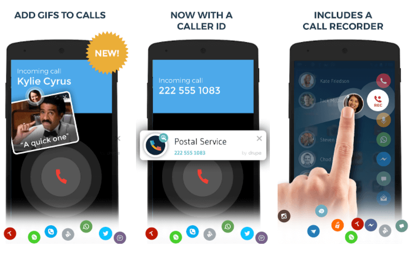 android phone dialer app animation