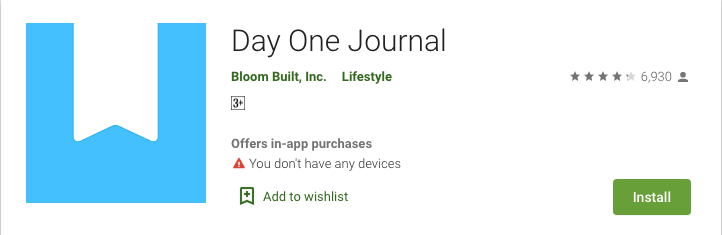 Day one Journal