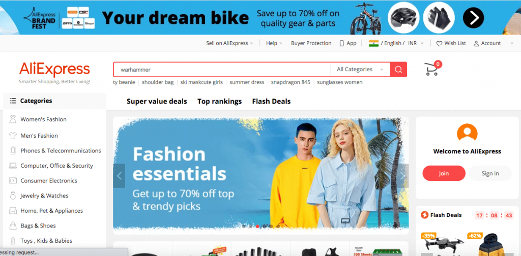 AliExpress dropshipping