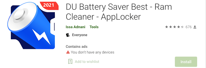 DU Battery Saver Best - Ram Cleaner - AppLocker