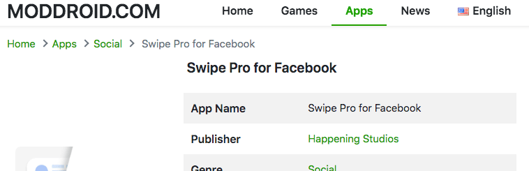Swipe Pro for Facebook