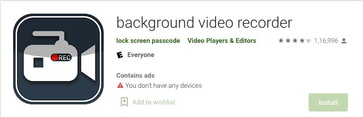 Background Video Recorder