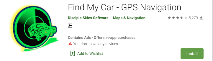 Finding My Car - GPS Navigation