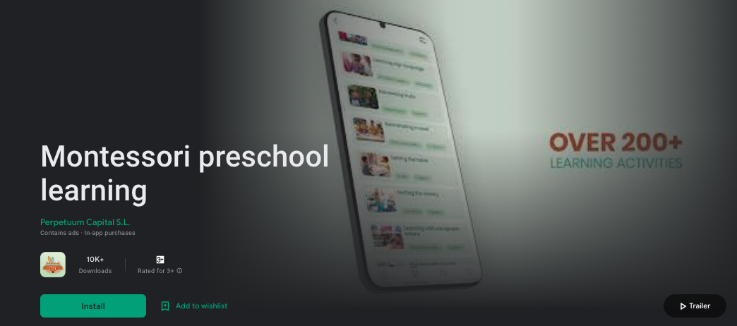 Montessori Activities: A fun parenting app