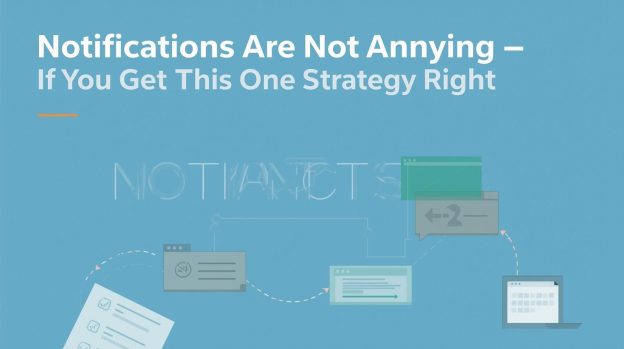 Notifications Are Not Annoying – If You Get This One Strategy Right