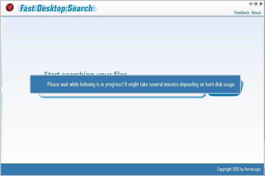 FAST Desktop Search Installation - Indexing progress