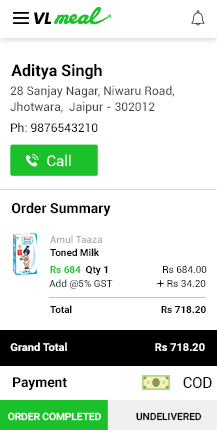 Grocery Delivery application