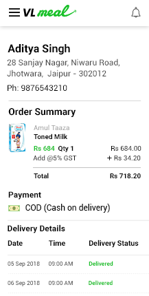 Grocery Delivery application